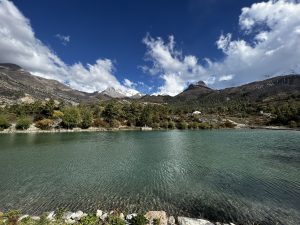 Nilgiri Lake, nestled in the lap of the Himalayas at Kaisang Valley, Jhomsom.