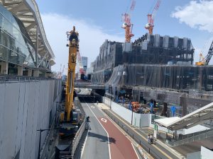 JR東日本山手線　高輪ゲートウェイ駅　周辺の建設状況
Construction near Takanawa Gateway Station on JR East Yamanote Line