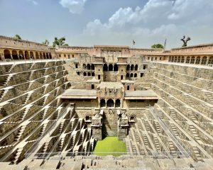 Chand Baori. An ancient step well located in Abhaneri, Dausa, Rajasthan. The first structure of this well was constructed in 9th century.