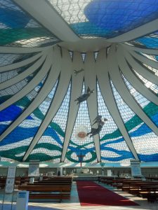 Ceiling of the main nave of the Metropolitan Cathedral of Brasilia