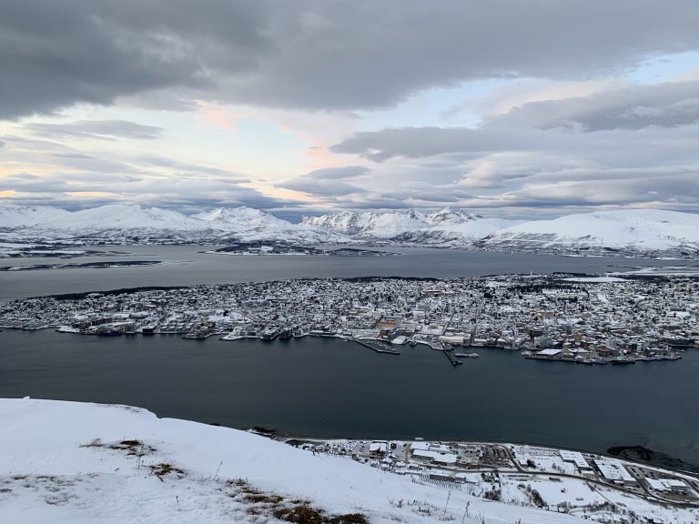 View over Troms? in Norway, seen from Tromsdalen.