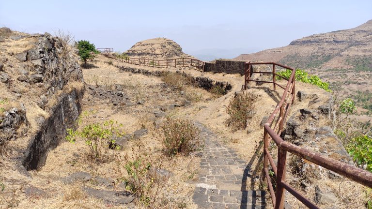 Hatgad fort back-side view with nearby hills