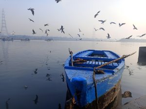 A boat on Yamuna Ghat of Delhi

 