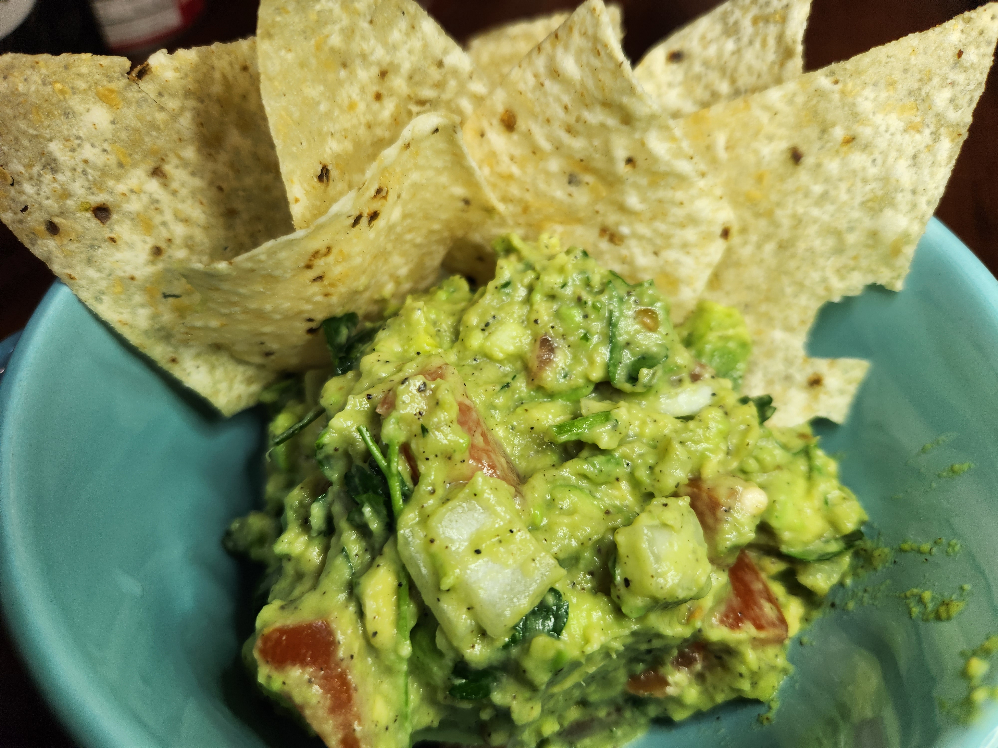 Guacamole and tortilla chips