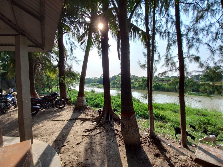 The bank of Ichamati River in Bangladesh.