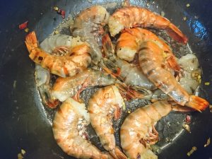 Cooking Prawns