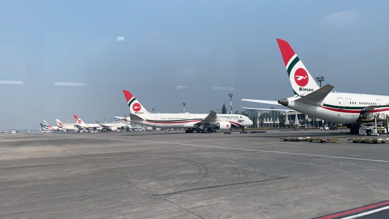 Airplanes parked at the airport