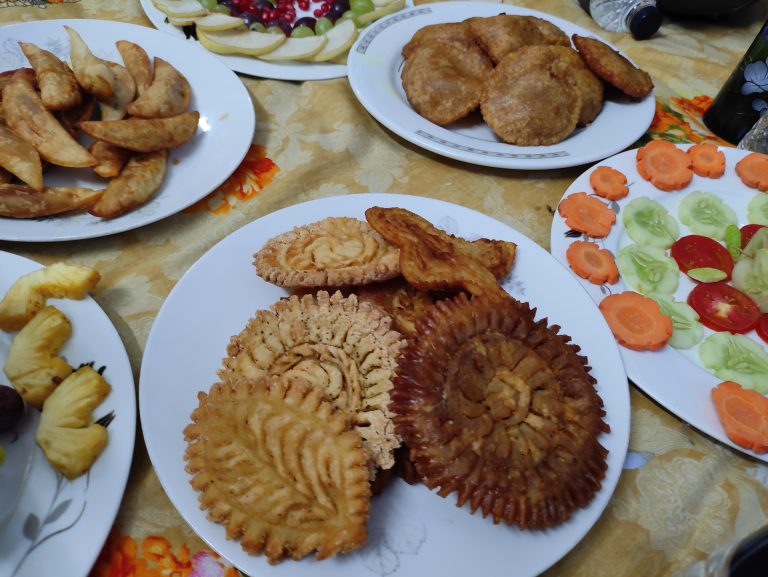 Traditional Bangladeshi cakes at a wedding