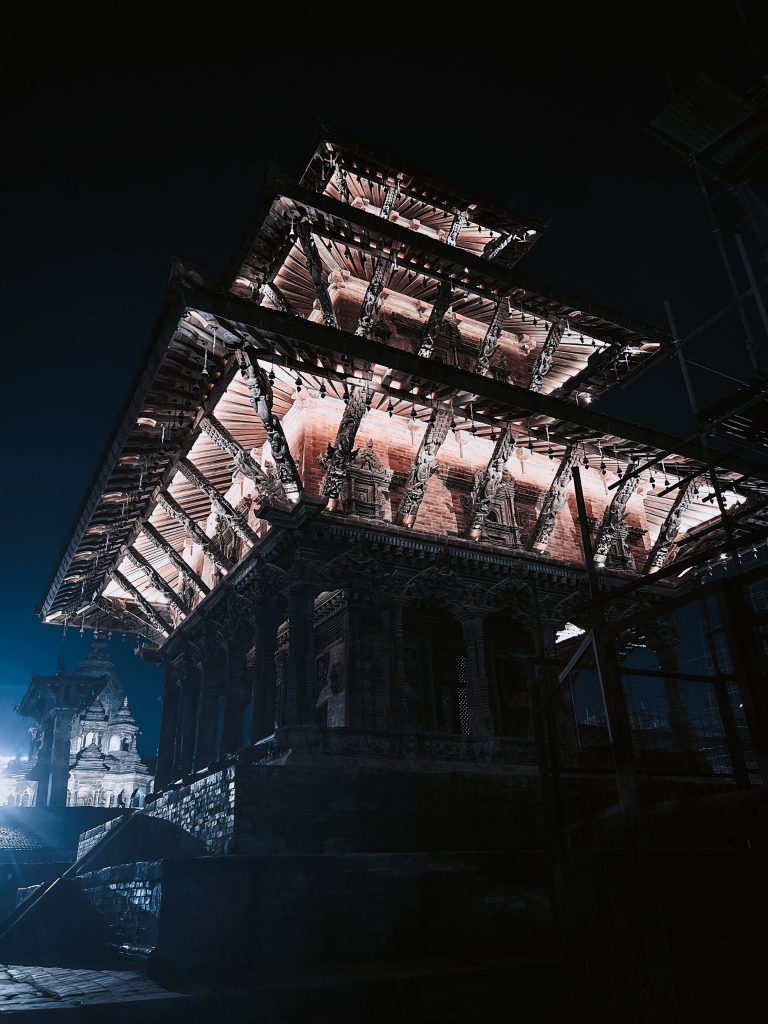 Pagoda Style Temple at Patan Durbar Square Nepal