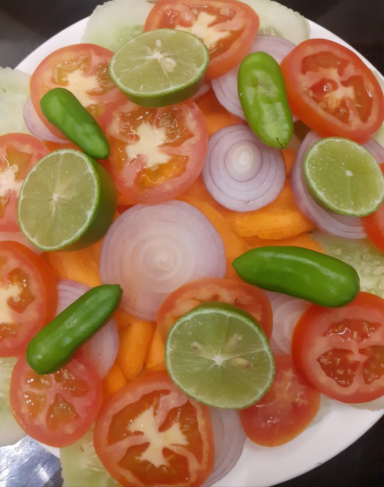 Fresh salad popular in South Asia.