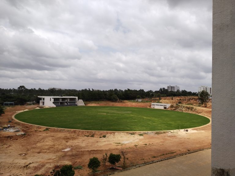 CMR university stadium, under construction. The first WordCamp Bangalore was in CMR university, Bangalore