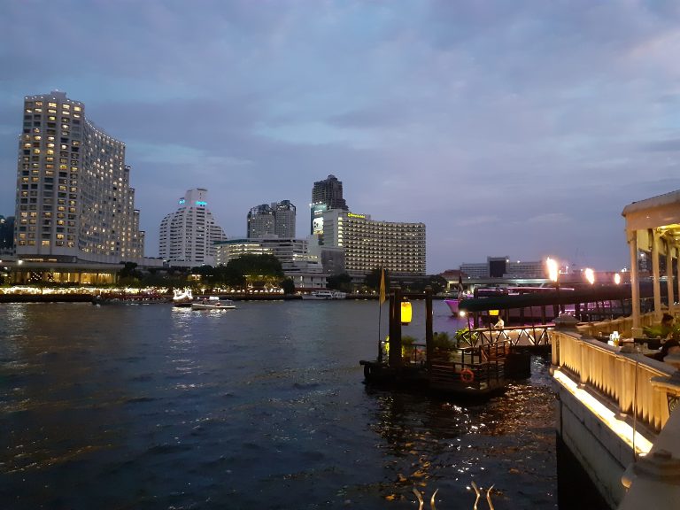 Scenic beauty at dusk in Bangkok.