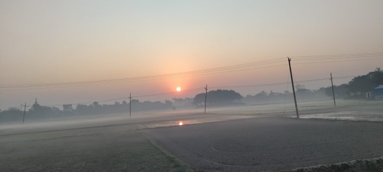 A winter day in a village of Bangladesh.