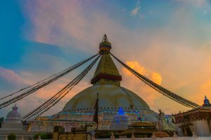 Boudha Stupa during Buddha Purnima. Boudha Stupa is also one of the UNESCO World Heritage Sites located in Kathmandu, Nepal.