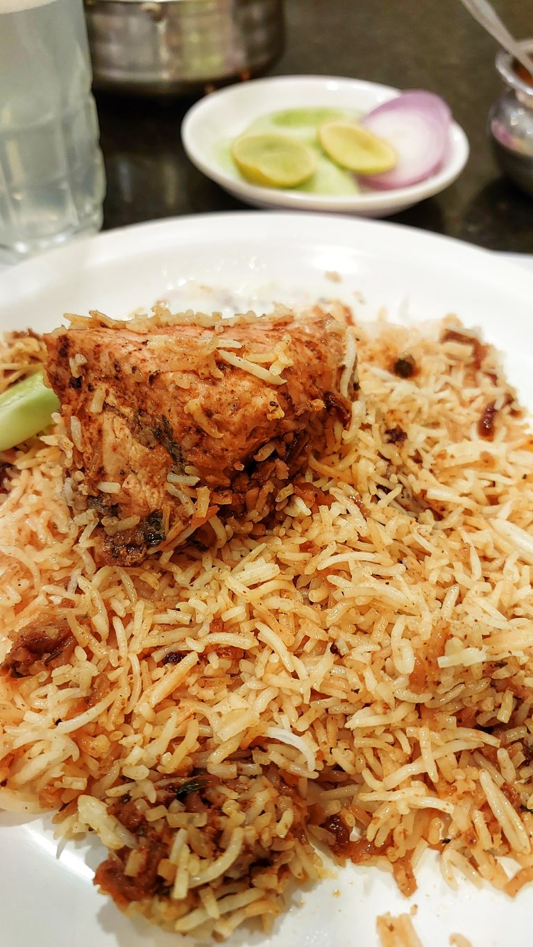 Biryani in a Bangalore shop