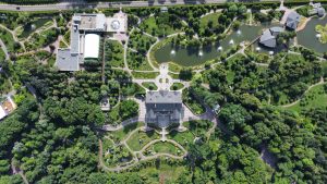 An aerial view of Mezhyhirya Residence, Ukraine.