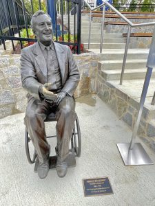 Statue of Franklin D Roosevelt the great. From National Harbor, Maryland, United States.