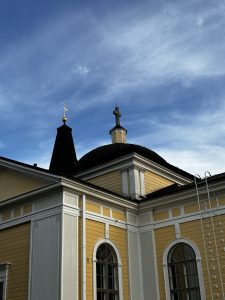 Old yellow church building in Tampere 