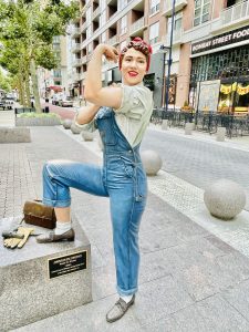 View larger photo: We can do it. A Rosie the Riveter Statue. From National Harbor, Maryland, United States.