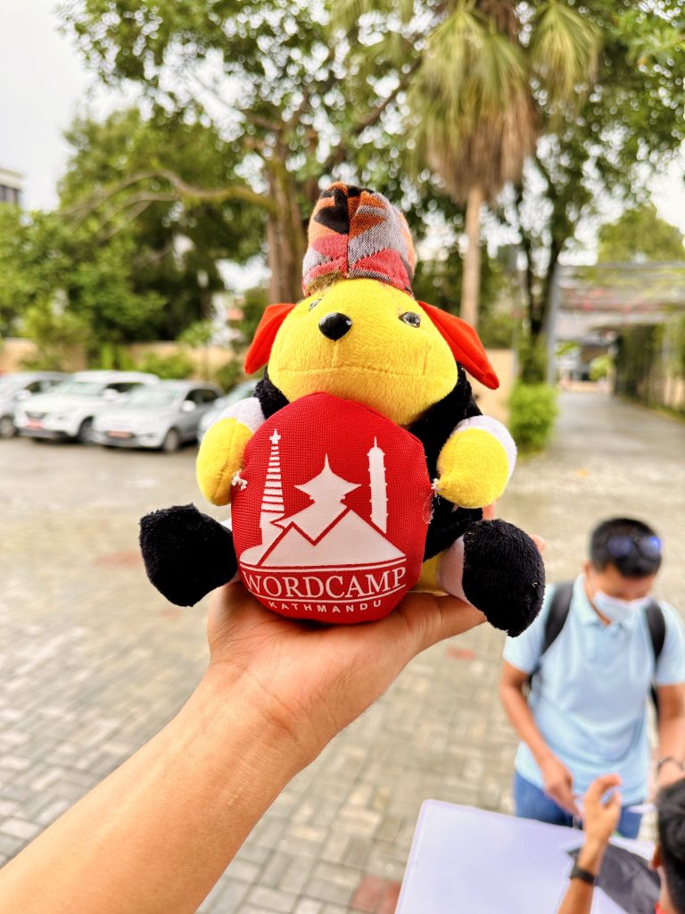 Wapuu in Wordcamp Kathmandu 2023 — WordCamp Nepal