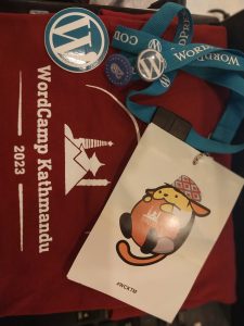 WordCamp Kathmandu 2023 swag