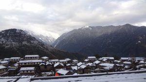 Snowfall in Ghandruk