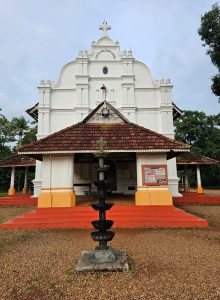 Front view of an old christian church in pambakkuda Kerala. 