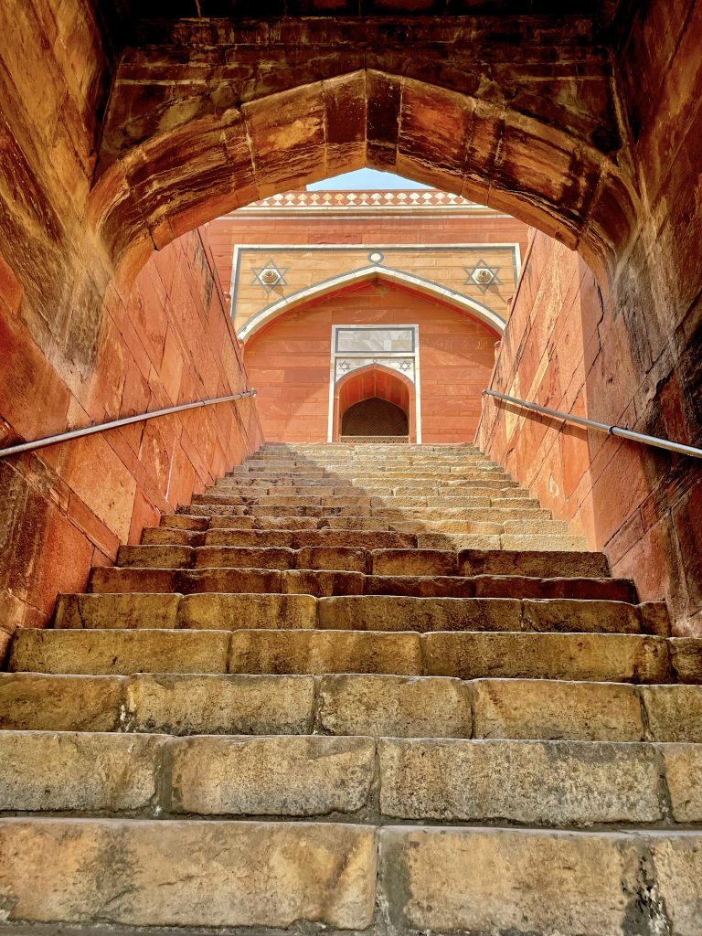 Steps to the past glory. From Humayun’s Tomb, Delhi, India.