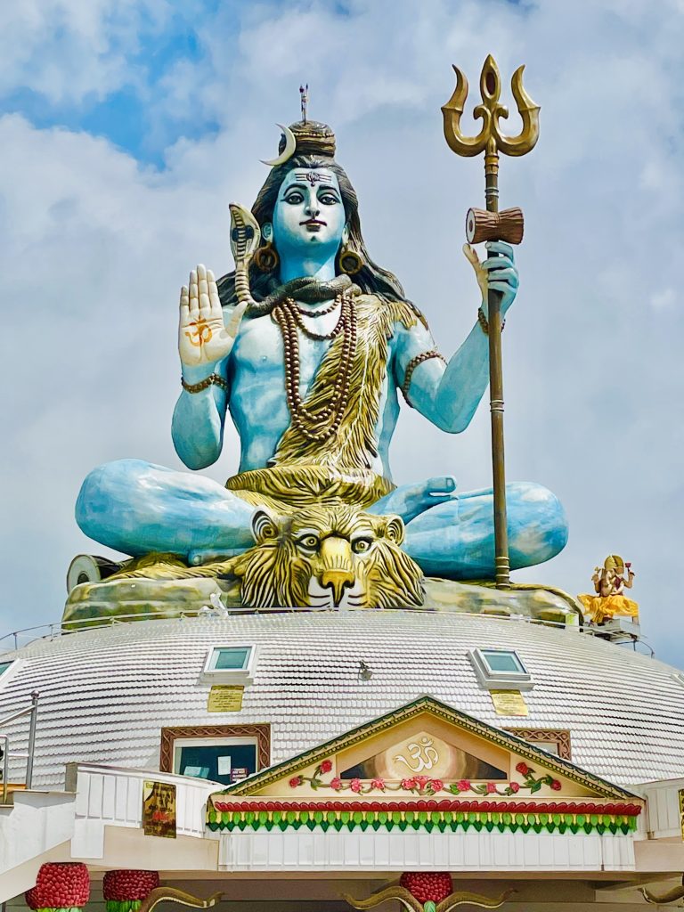 Close view of Pumdikot Shiva Statue, Kaski district, Nepal.