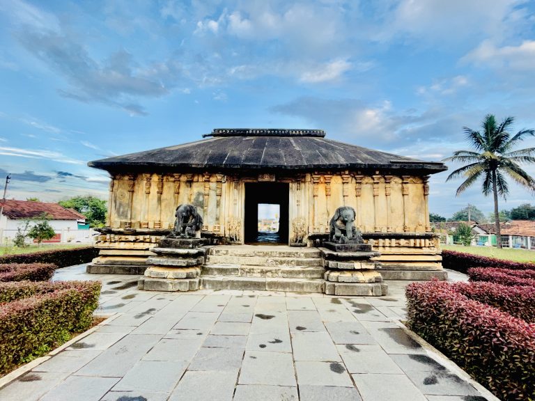The entrance of Veeranarayana temple. Belavadi, Chikmagalur, Karnataka.