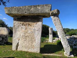 Front view of the taula at Talati de Dalt site in Menorca