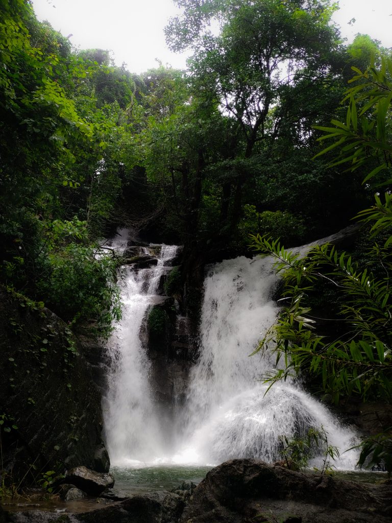 Scenic waterfall surrounded by lush greenery and cascading water. #waterfall #nature #WpPhotoFestival