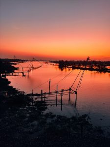 View larger photo:  " Every sunset is an opportunity to reset".  Sunset  at Kadamakudy islands, kochi, Kerala. 