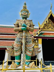 View larger photo: A statue of Emerald Buddha Temple complex. Bangkok, Thailand.