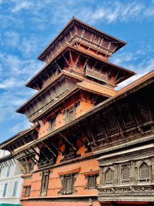 A classical Newar architecture building part of Kathmandu Durbar Square. A former royal place complex. Now a UNESCO heritage site in Nepal.