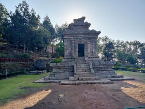 The first temple, Gedong Songo, photographed in the morning
