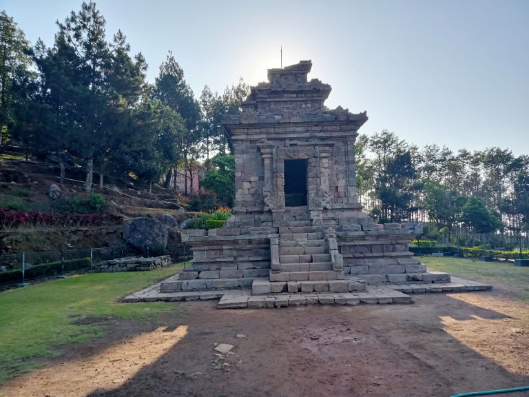 The first temple, Gedong Songo, photographed in the morning