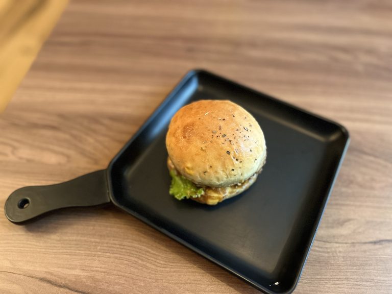 Burger in a pan