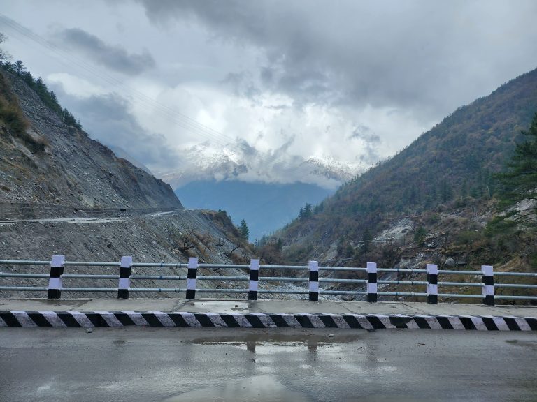 Beautiful mountain with hills and road