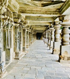 Stone pillars (Hoysala Architecture) in Chanakesava temple somanathapuram, Karnataka, India