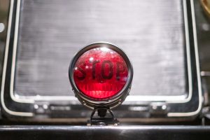 Stop light on an old car
