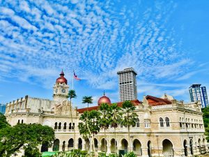 Backside view of the Sultan Abdul Samadhi building in Merdeka Square(also known as Independence Square) in Kuala Lumpur, Malaysia