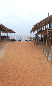 A clear view of the beach in Goa.