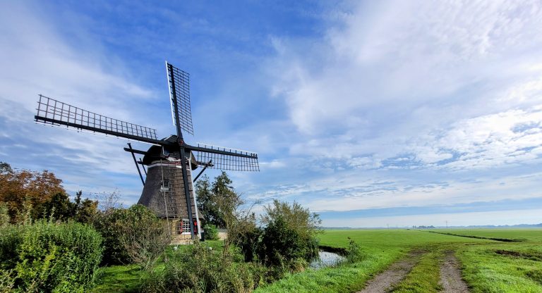 Windmill near Leeuwarden, the Netherlands