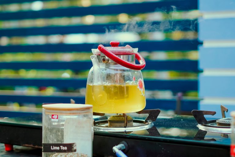 Ginger tea in a jug