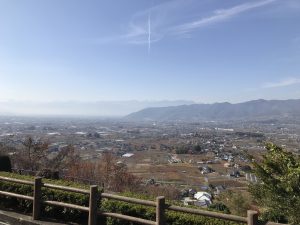 Yamanashi, the view from the hill of grapes