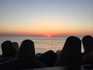 Sunrise at Ichinomiya Beach, Chiba Prefecture