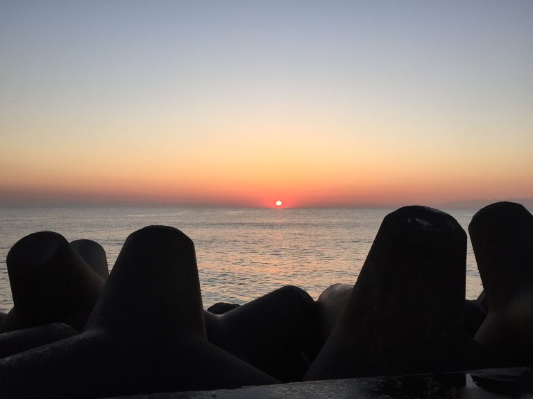 Sunrise at Ichinomiya Beach, Chiba Prefecture