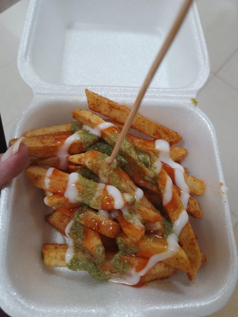 French Fries in disposable box. It is one of the popular street food.