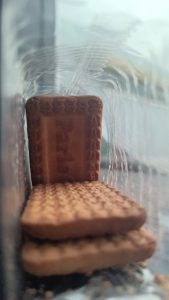 A close-up view of biscuits inside its packet. #biscuits,#food